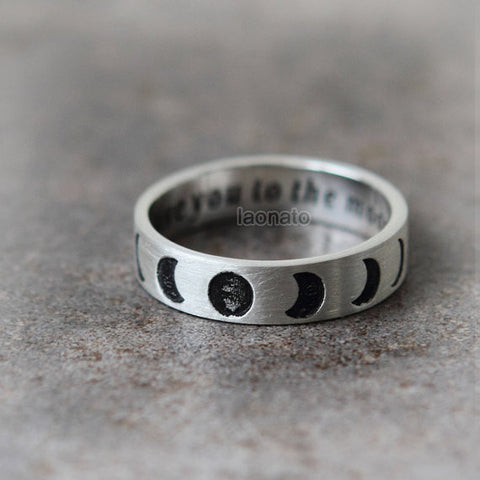 Vertical King and Queen Ring in sterling silver, Couples Ring-Custom Personalized Initial Ring