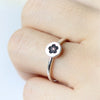 Flower Icon Ring in 925 sterling silver / rose, daisy, cherry blossoms