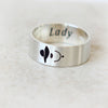 Gentleman and Lady Ring in sterling silver, 7mm band ring /Couple Rings, Custom Personalized Rings, Mr. and Mrs.