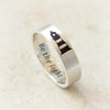 Personalized Vertical Lighthouse Ring in 925 sterling silver/ initials, date, words